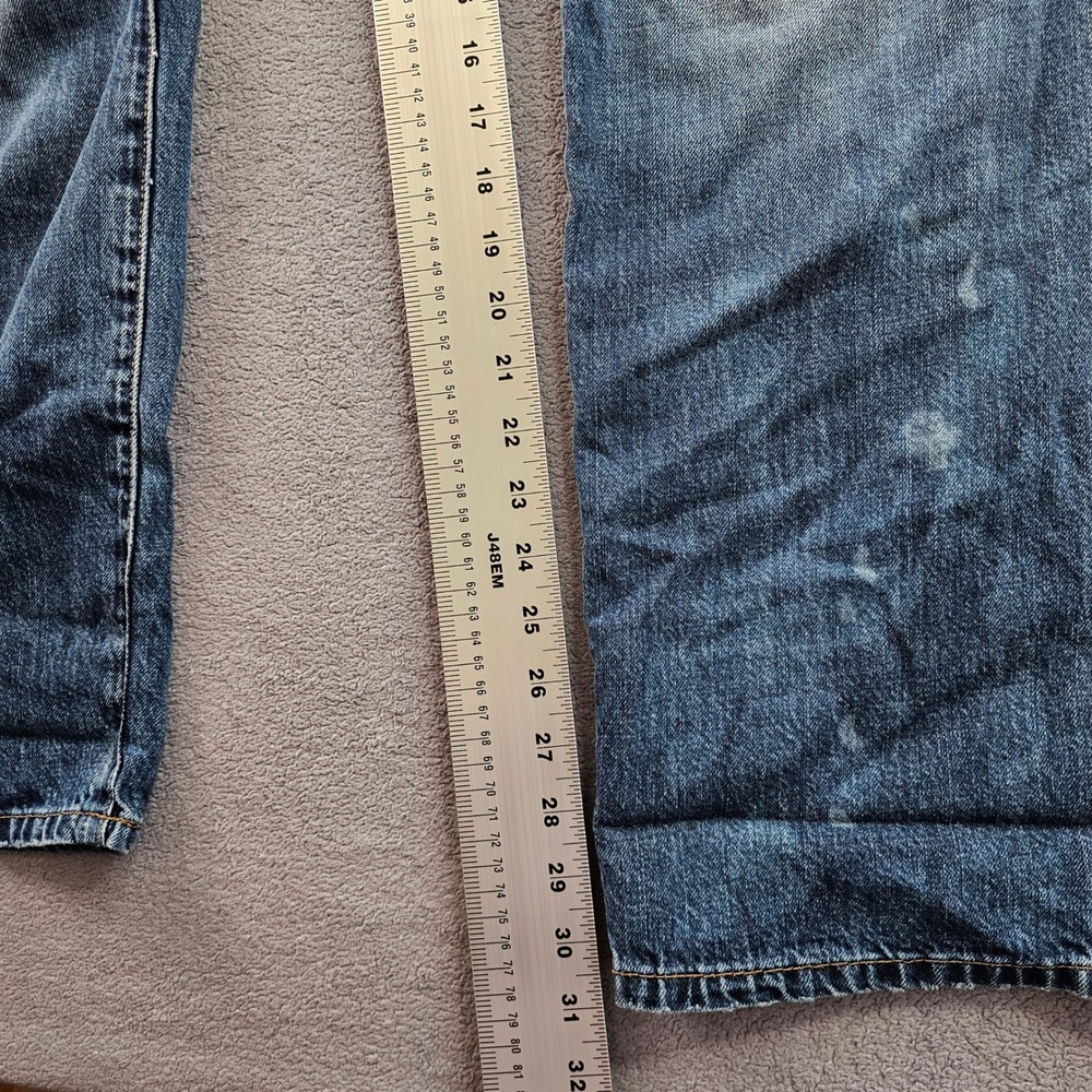 Banana Republic Boyfriend Jeans Men 31L Blue Premium Denim Streetwear Distressed - Picture 3 of 15